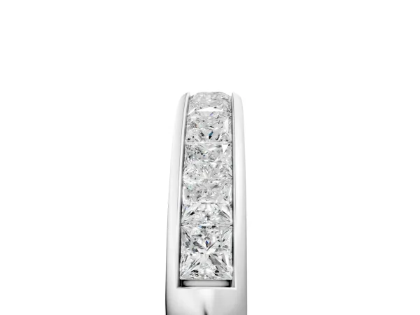 Channel Set Princess Cut Diamond Eternity Band Platinum