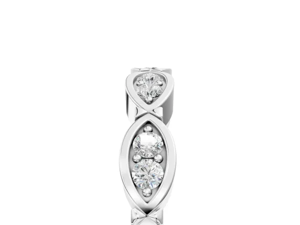 Marquise Diamond Bezel Set Eternity Band White gold