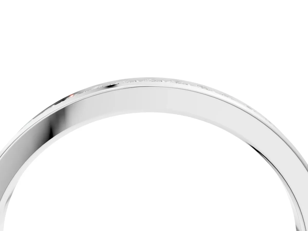 Round Diamond Pavé Set Half-Eternity Band White gold