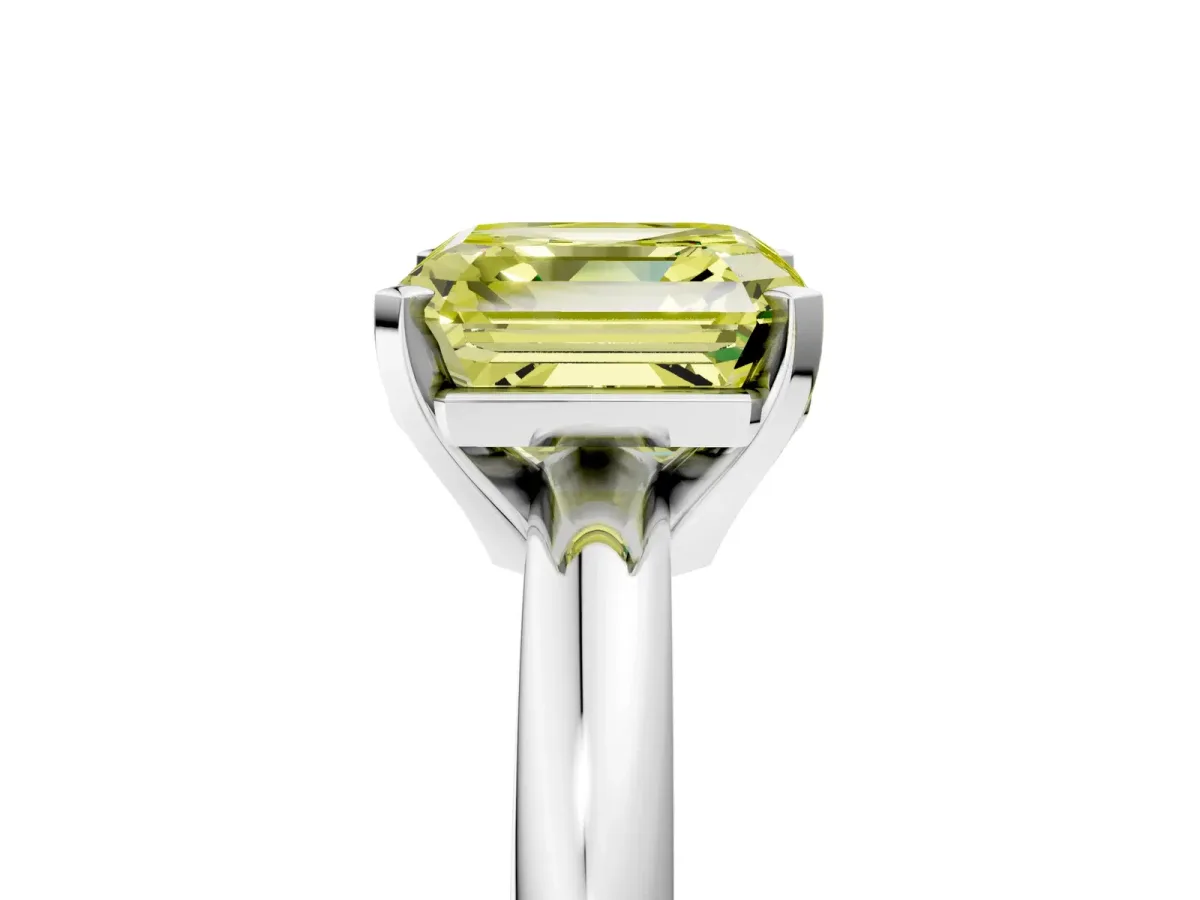 Pavé Round Green Sapphire Twist Band Platinum