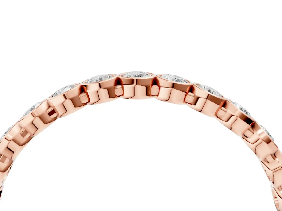 Bezel-Set Round Diamond Eternity Band Rose gold