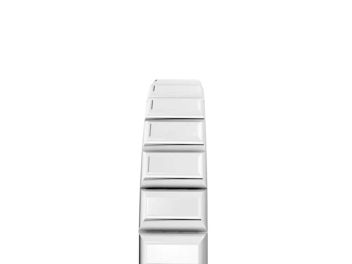 White Gold Ribbed Eternity Band White gold
