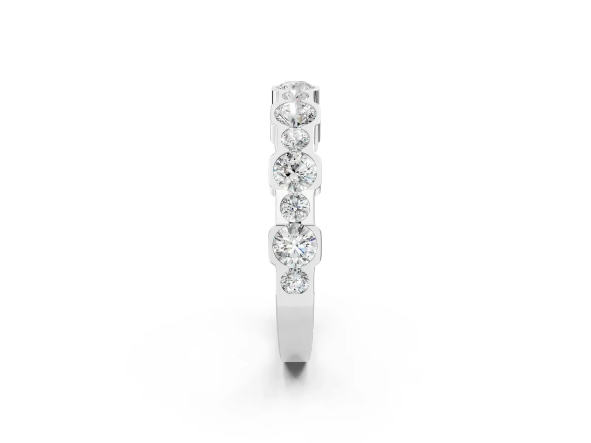 Round Diamond Promise Ring with Round Diamond Accents Silver