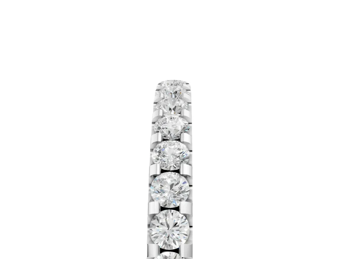Round Diamond Pavé Eternity Band with Micro Prong Setting Platinum