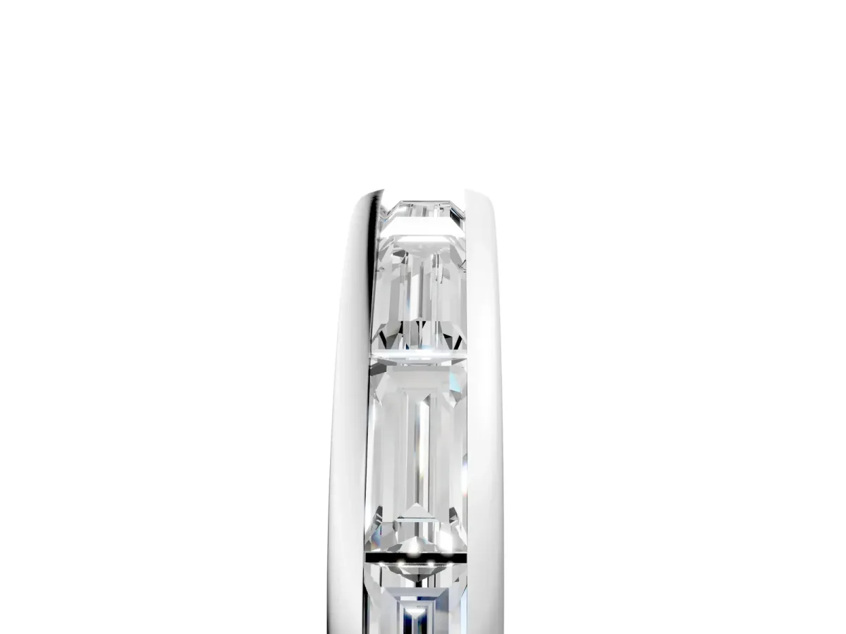 Channel-Set Baguette Diamond Eternity Band White gold
