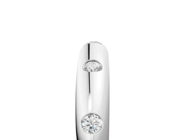 Bezel Set Round Diamond Comfort Fit Band White gold