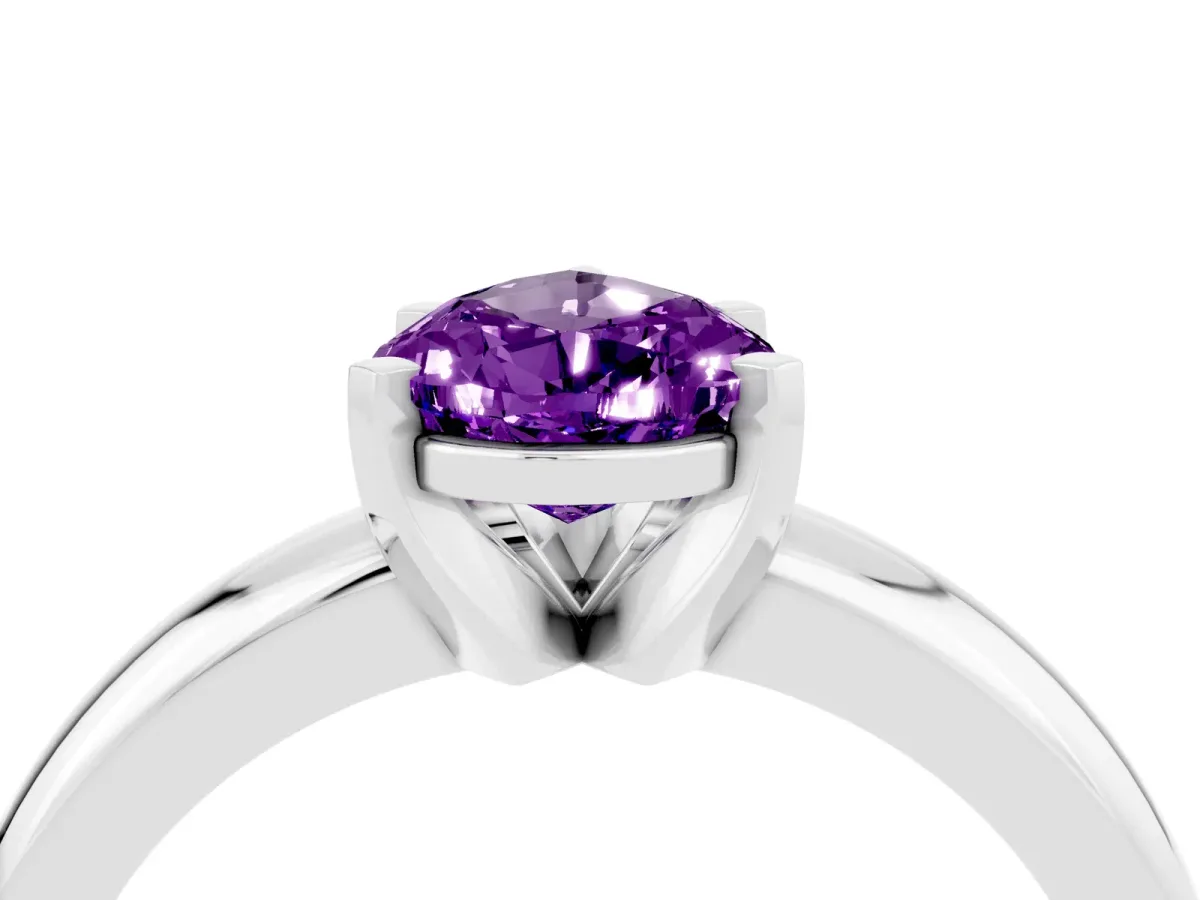 Round Ruby Leaf Eternity Band with Bezel Setting Platinum