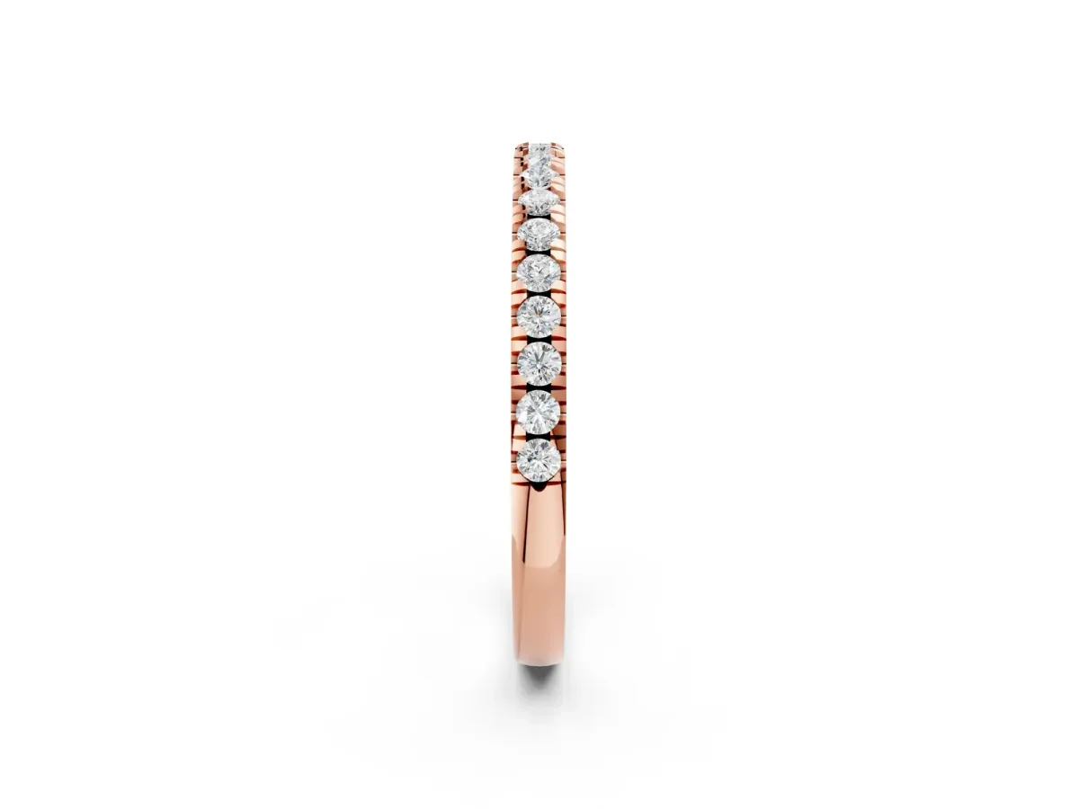 Round Diamond Pavé Set Eternity Band Rose gold