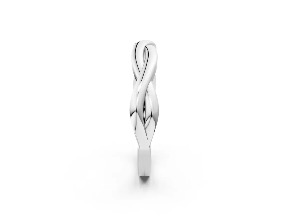 Infinity Twisted Plain Band Silver