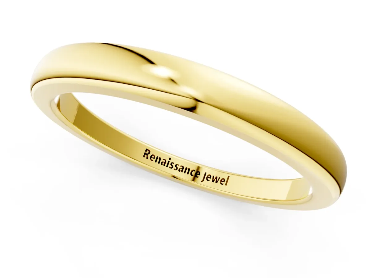 Classic Plain Metal Band Yellow gold