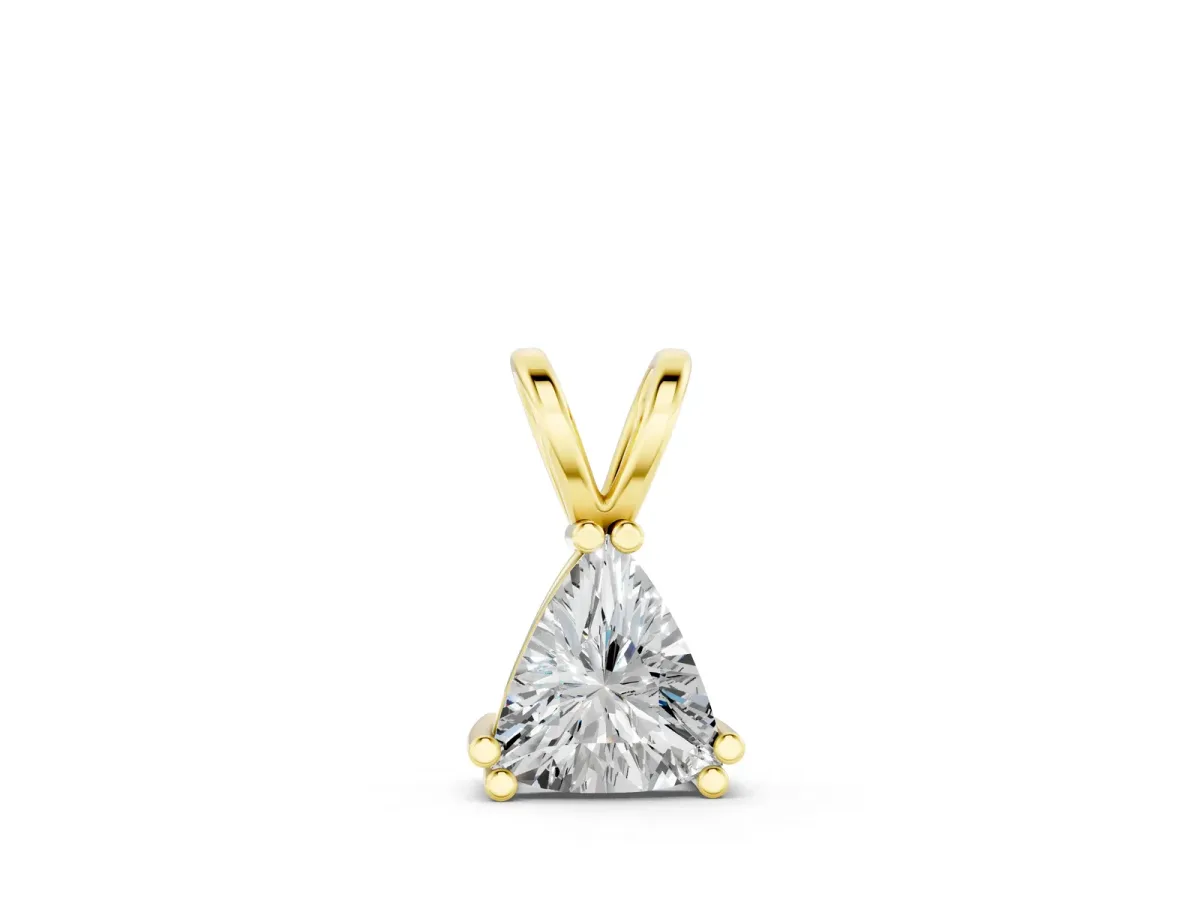 Gold Wire Wrapped Calf Crystal Pendant Yellow gold