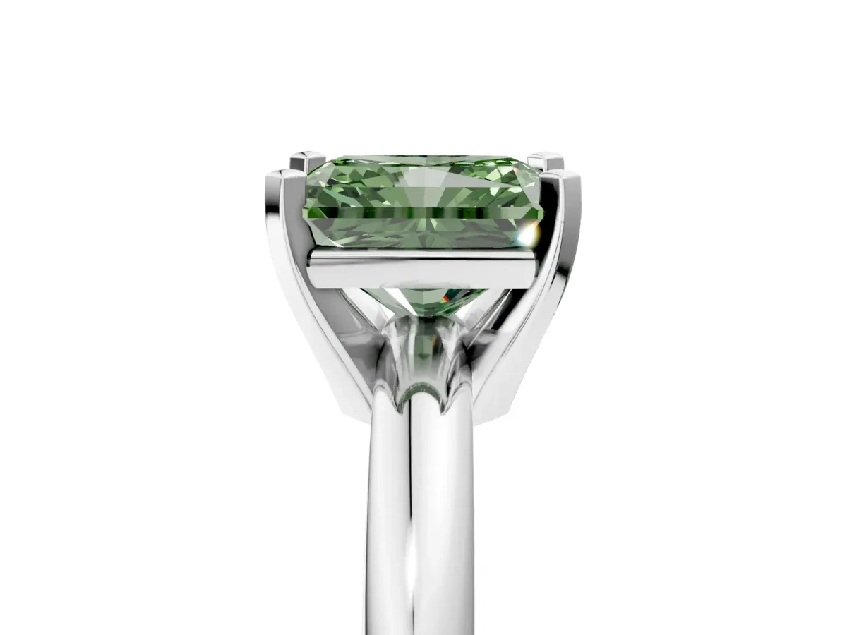 Pavé Round Peridot Twist Band Silver