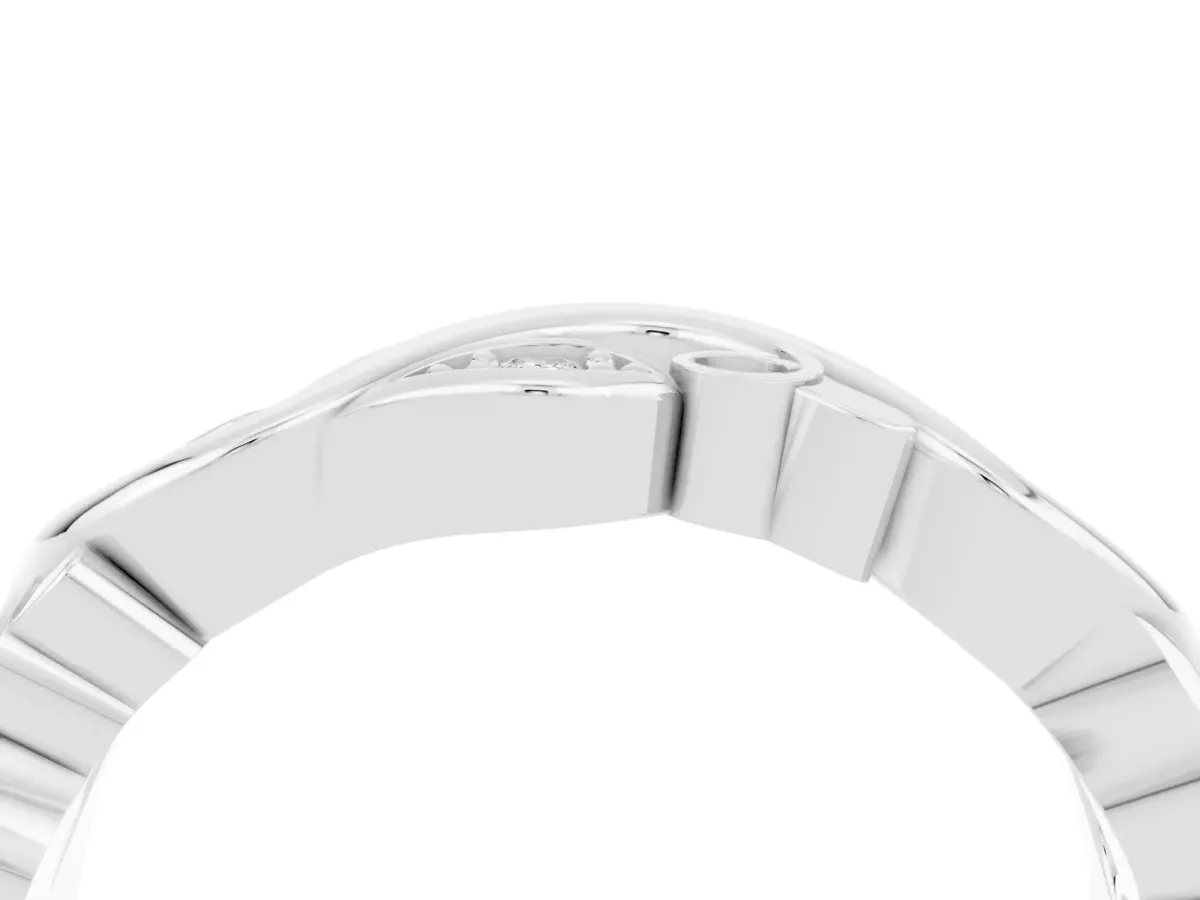 Marquise Moissanite Vine Eternity Band with Bezel Setting Silver