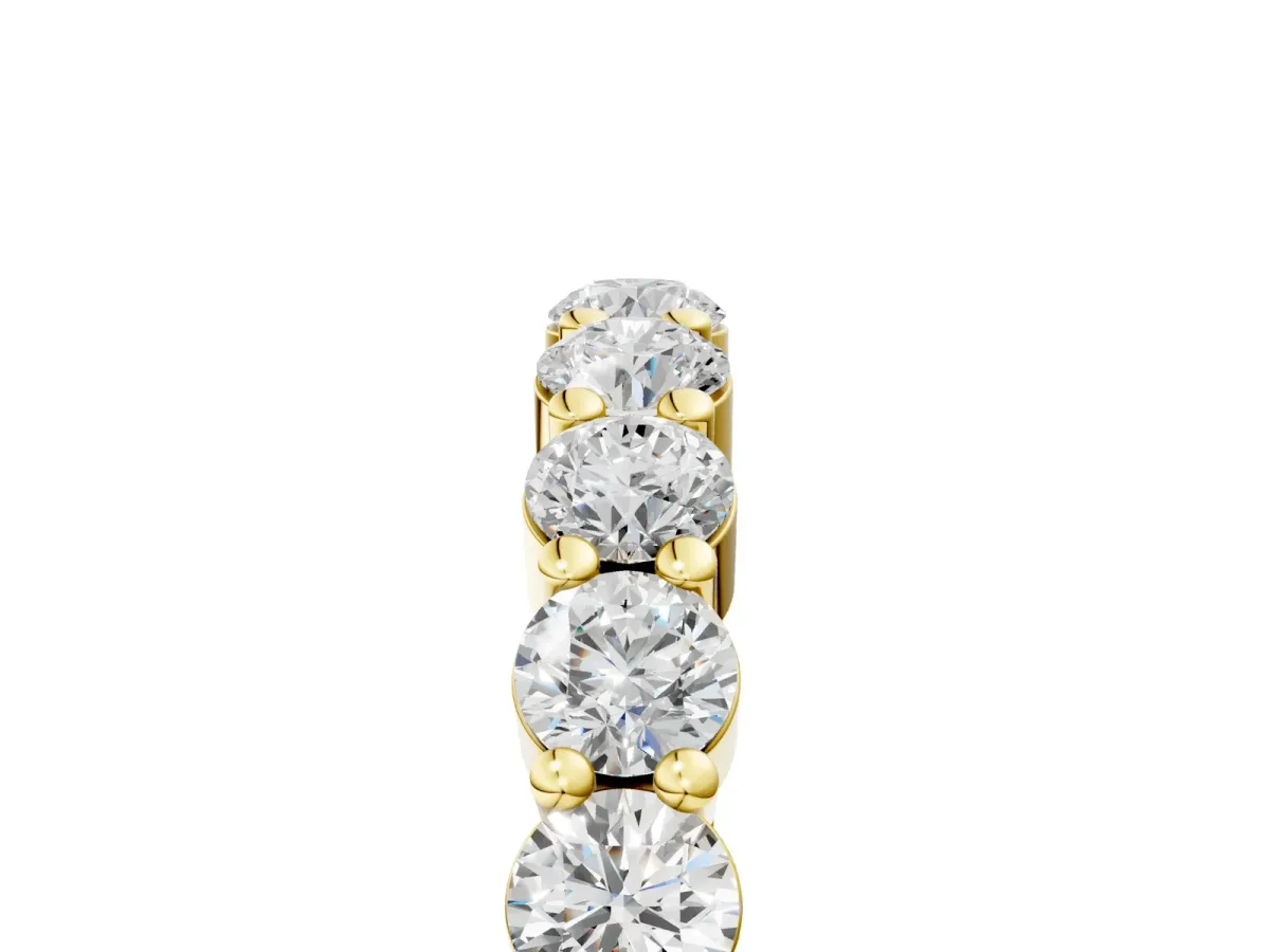 Round Diamond Eternity Band with U-Prong Setting Yellow gold