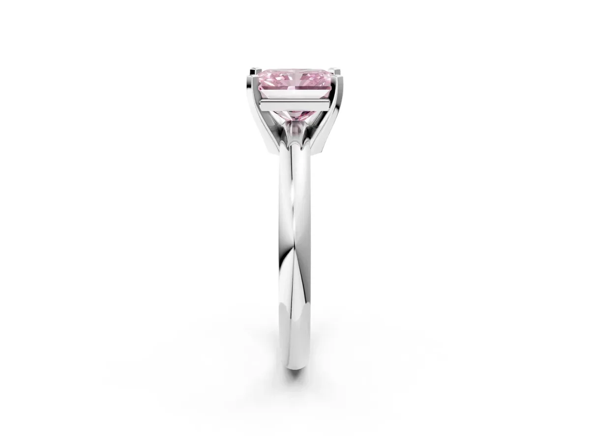 Pavé Round Tanzanite Twist Band Silver