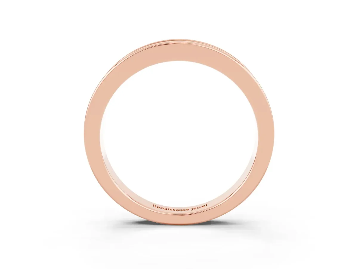 Channel Set Round Amethyst Eternity Band Rose gold