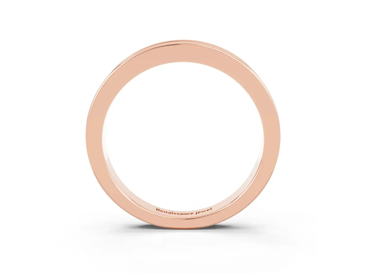 Channel Set Round Ruby Eternity Band Rose gold