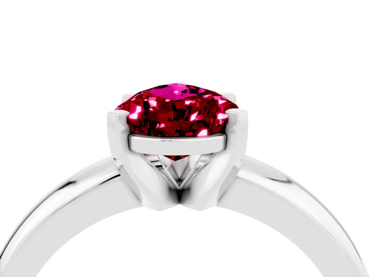 Round Emerald Leaf Eternity Band with Bezel Setting Platinum