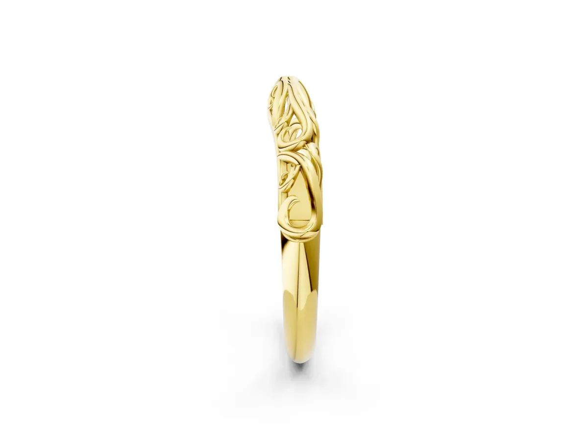 Twisted Vine Filigree Band Yellow gold