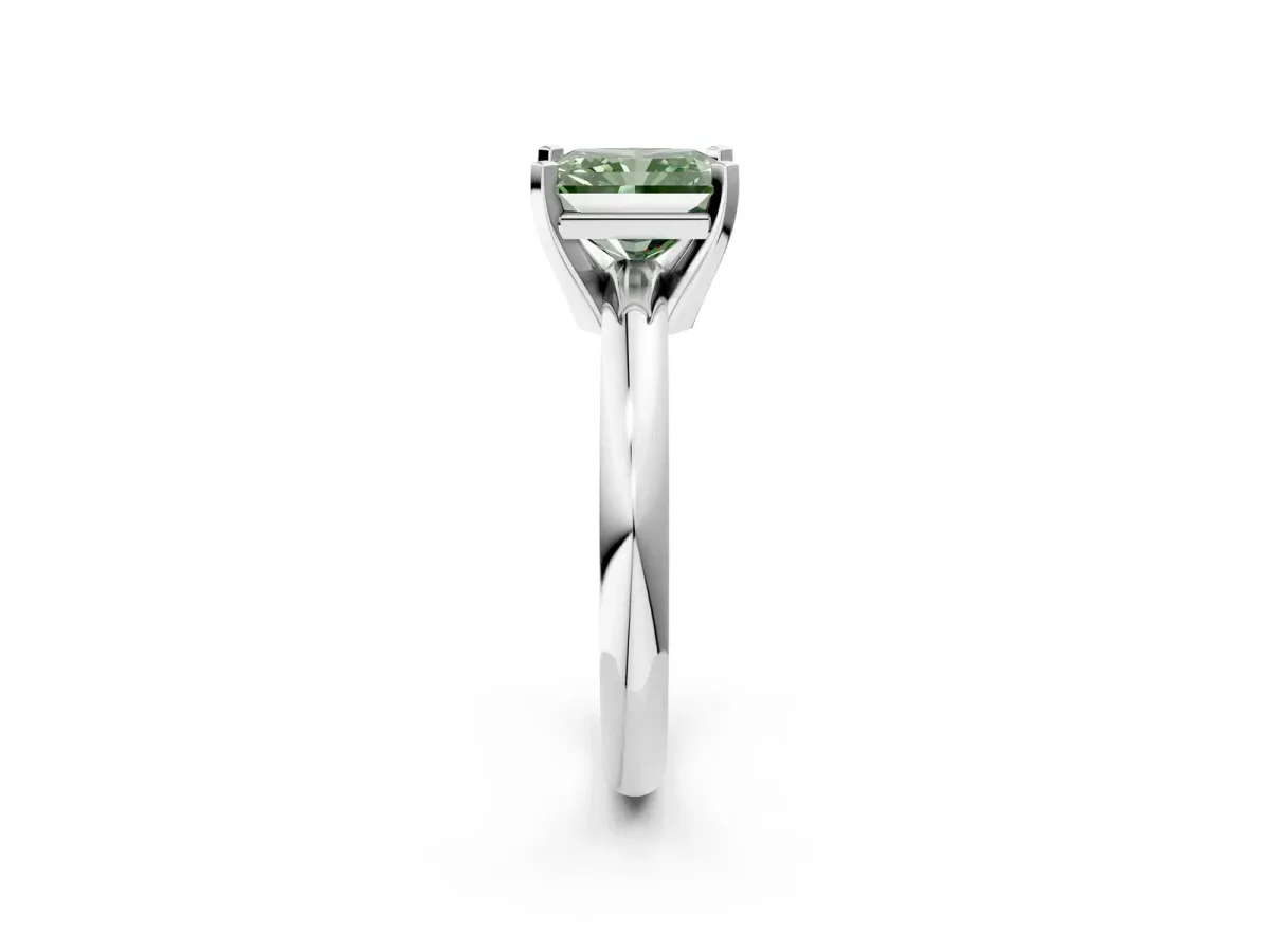 Pavé Round Peridot Twist Band Silver