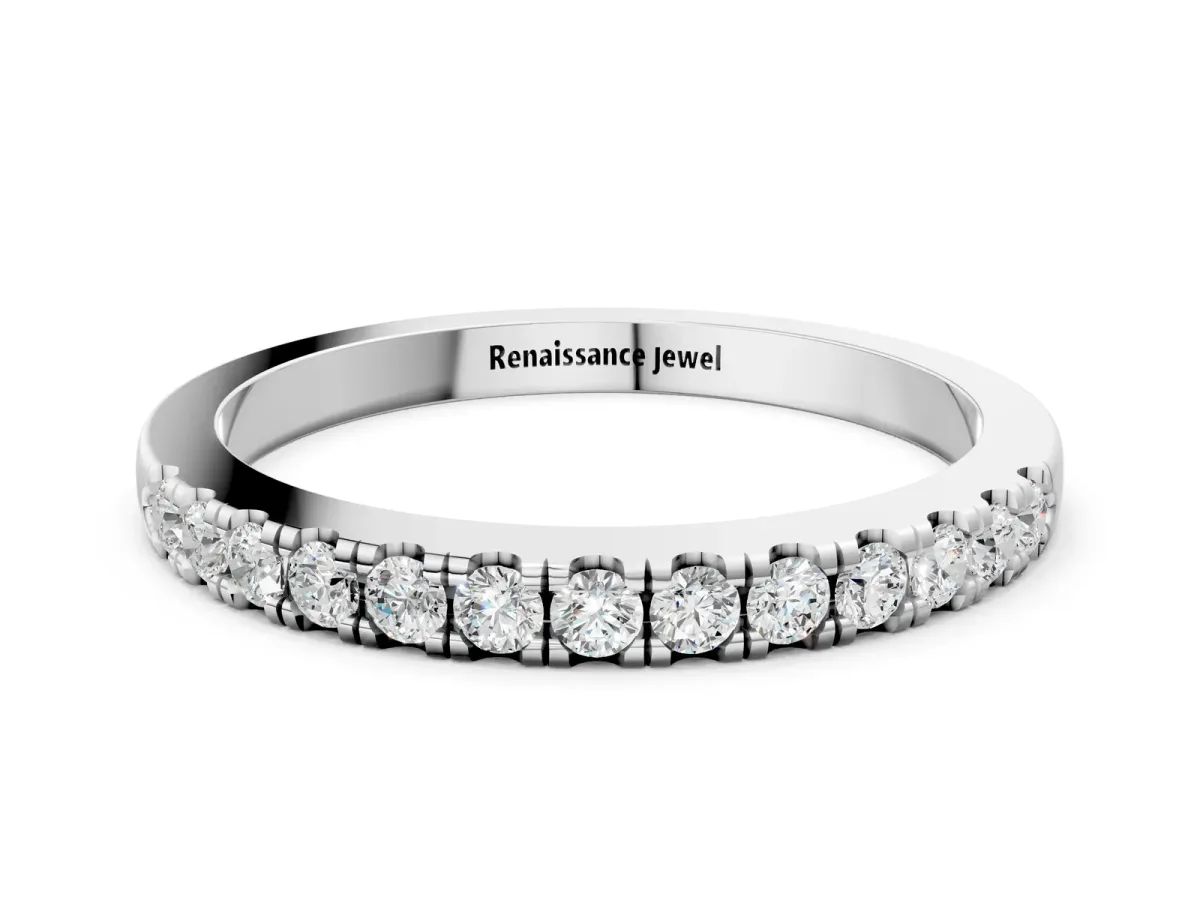 Round Diamond Pavé Eternity Band Platinum