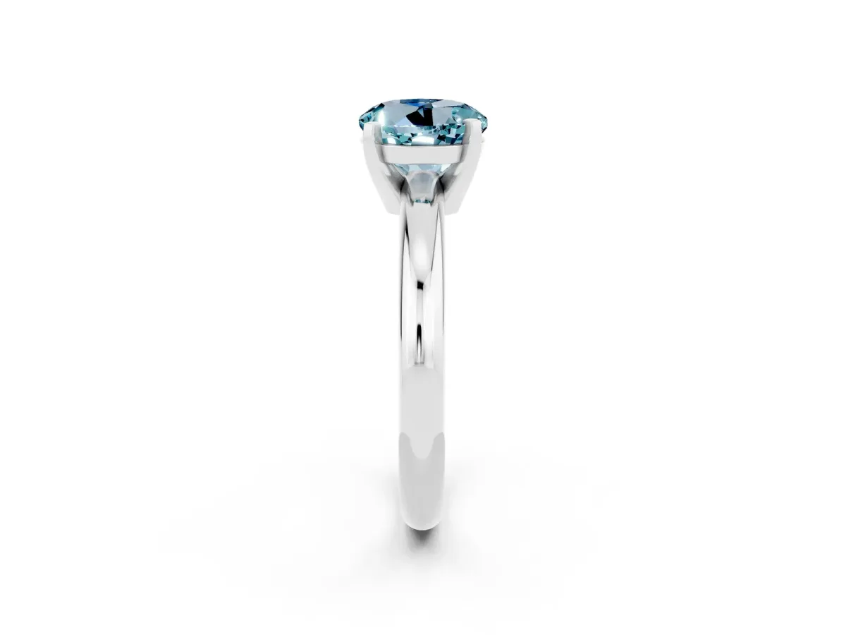 Pear and Heart Toi Moi Ring with Prong Setting and Plain Band Platinum