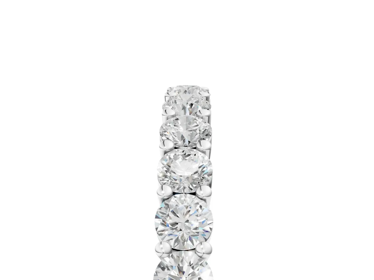Alternating Round Diamond Promise Ring with Round Diamond Accents Silver