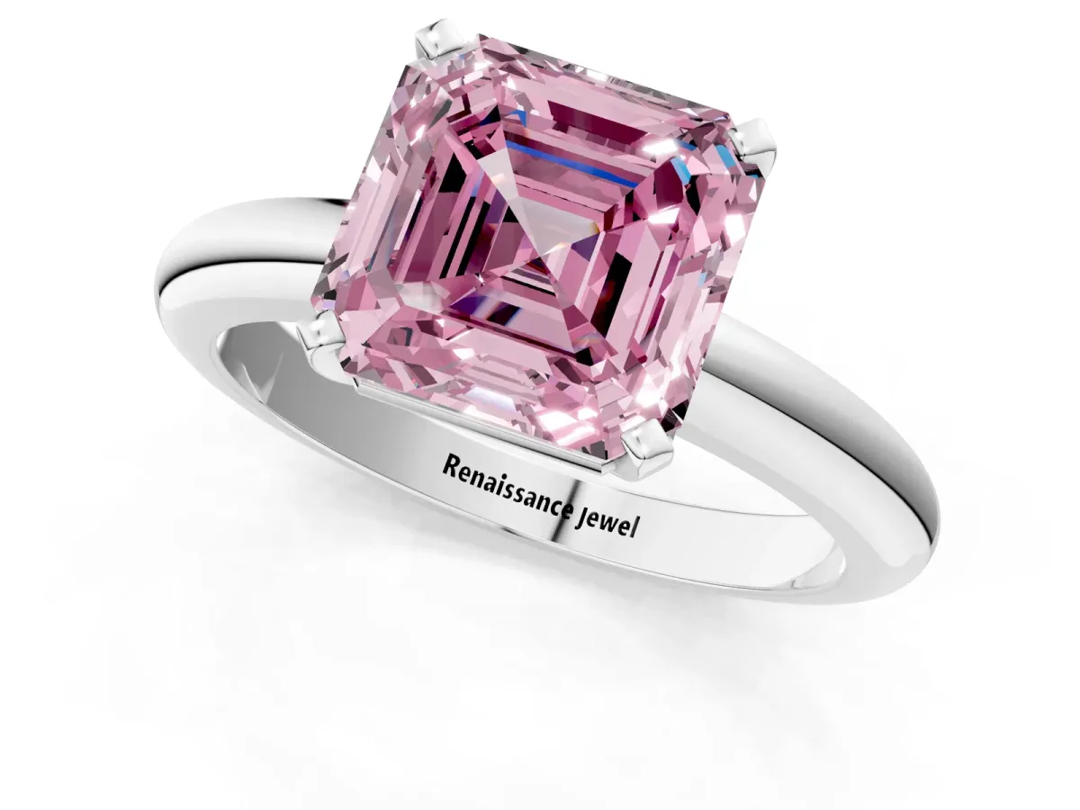 Pavé Round Pink Sapphire Twist Band Silver