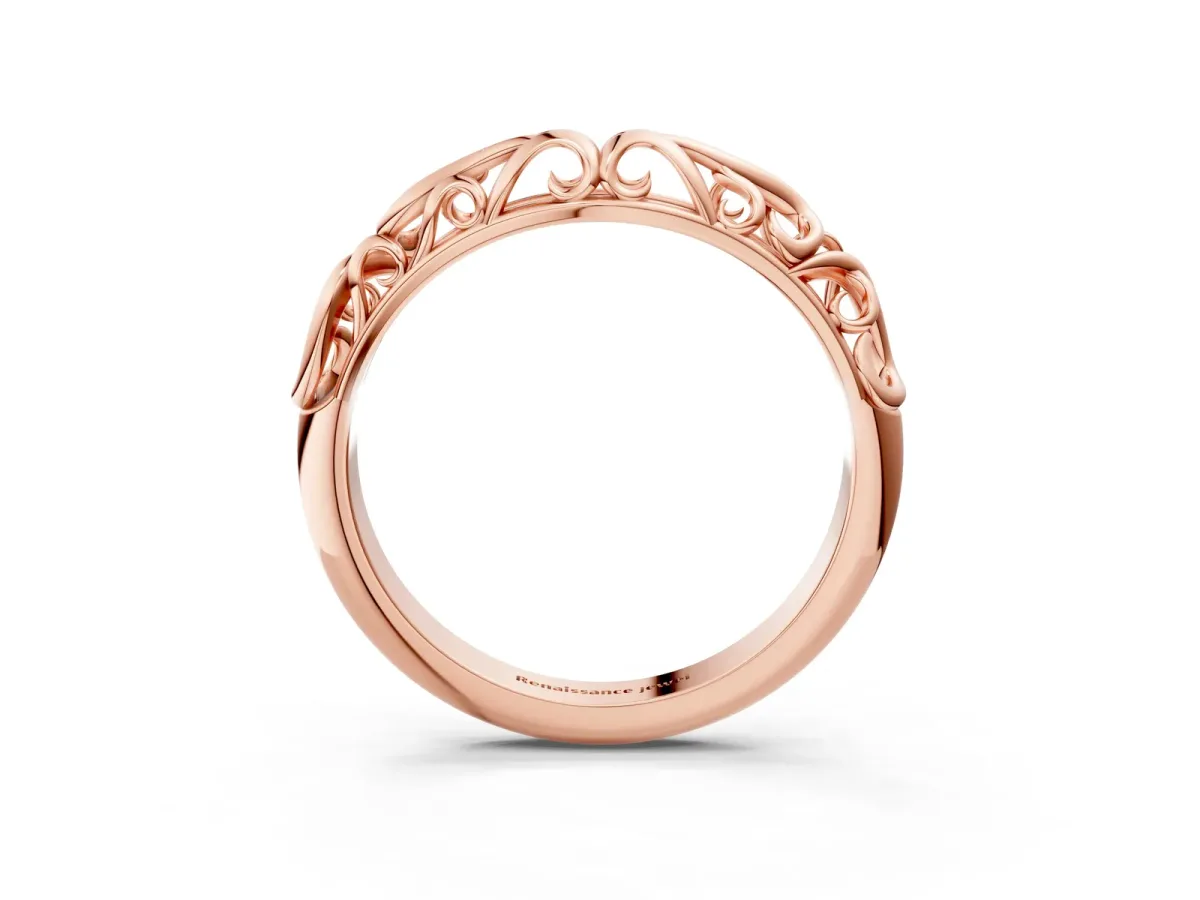 Twisted Vine Filigree Band Rose gold