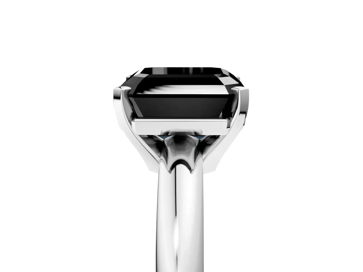 Pavé Round Moissanite Twist Band Silver