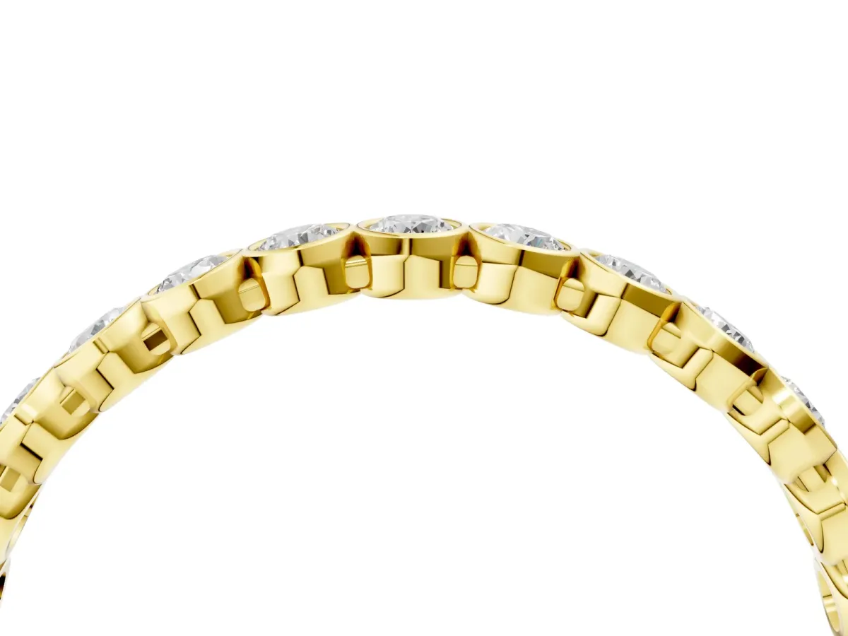 Bezel-Set Round Diamond Eternity Band Yellow gold
