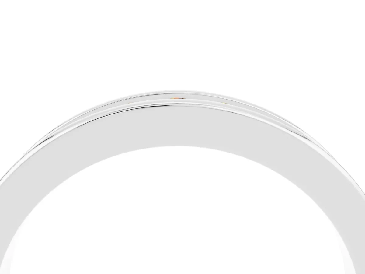 Channel Set Round Citrine Eternity Band Silver