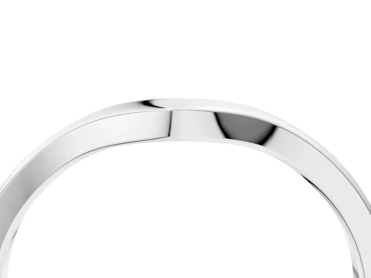 Curved Plain Band Platinum