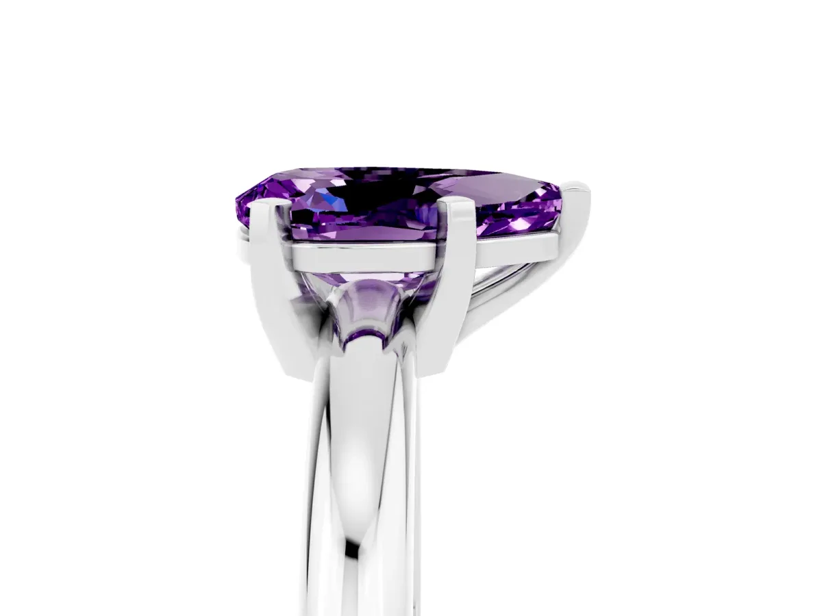Round Ruby Leaf Eternity Band with Bezel Setting Platinum