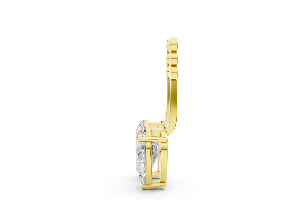 Pear Diamond Drop Earring Jackets Yellow gold
