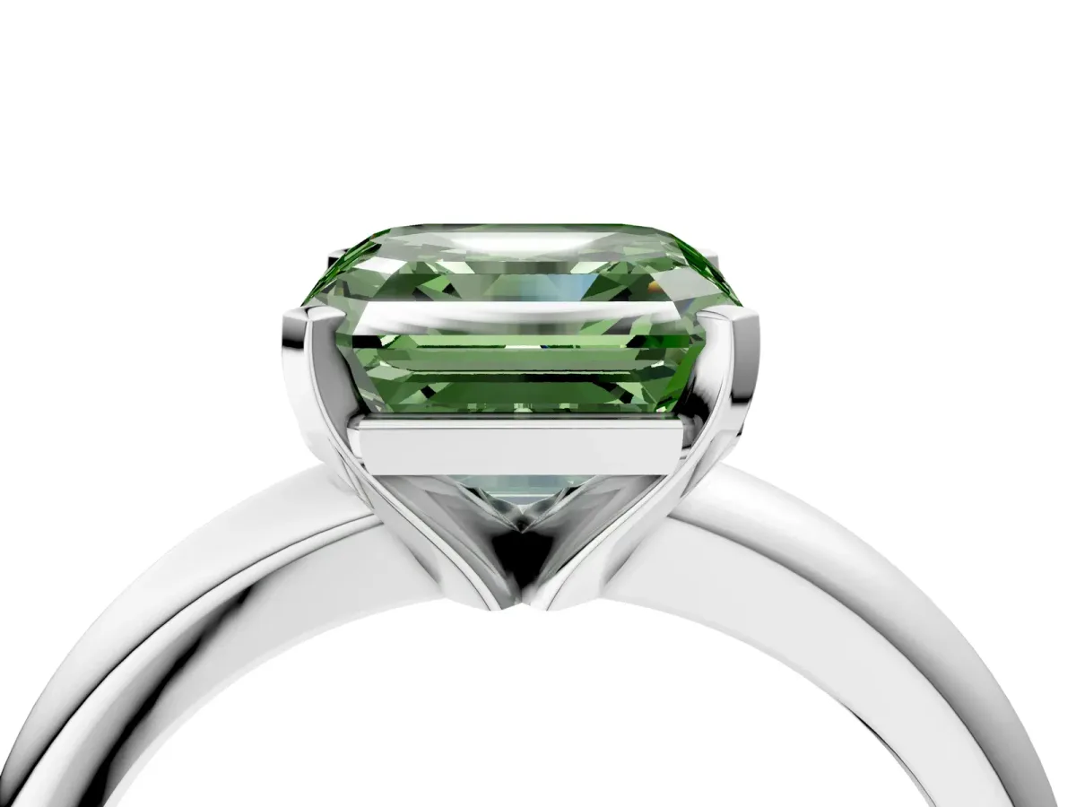 Pavé Round Blue Topaz Twist Band Platinum
