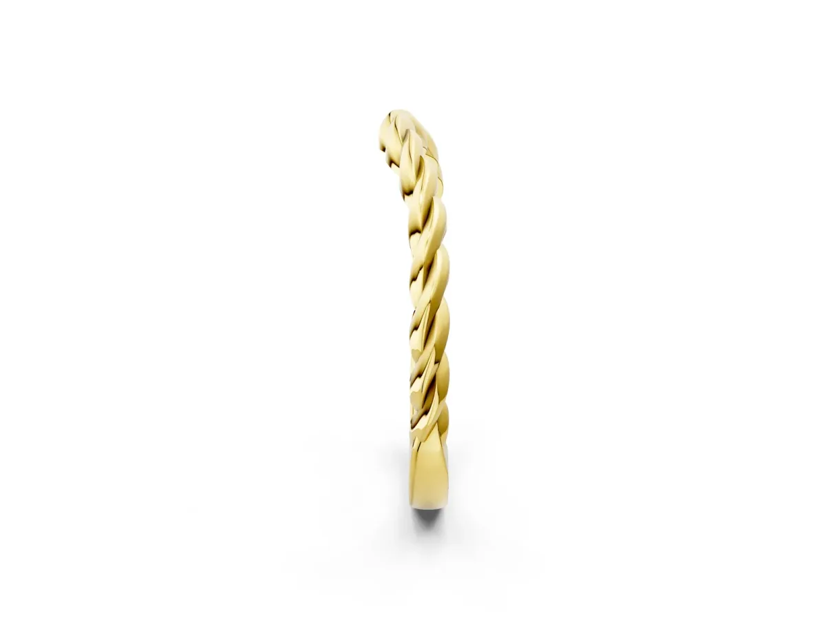Marquise Diamond Twist Eternity Band with Bezel Setting Yellow gold