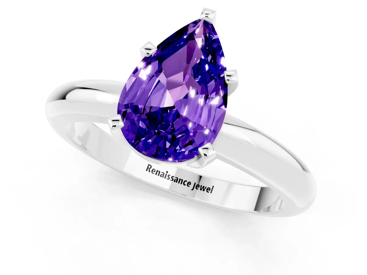 Round Aquamarine Leaf Eternity Band with Bezel Setting Silver