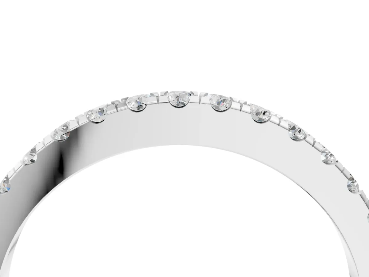 Round Diamond Pavé Eternity Band Platinum