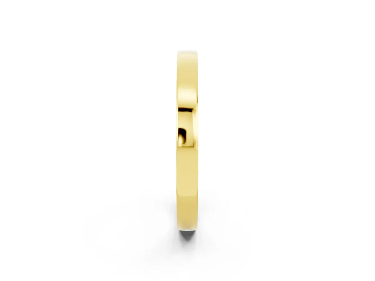 Pavé Round Emerald Channel Set Band Yellow gold