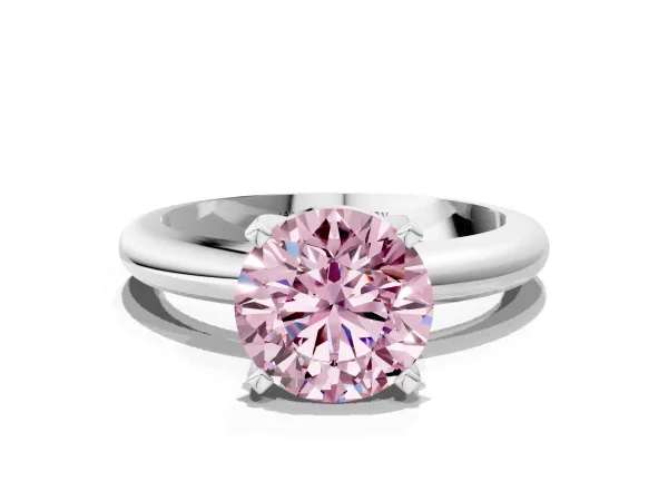 Oval and Pear Toi Moi Ring with Prong Setting and Plain Band Platinum