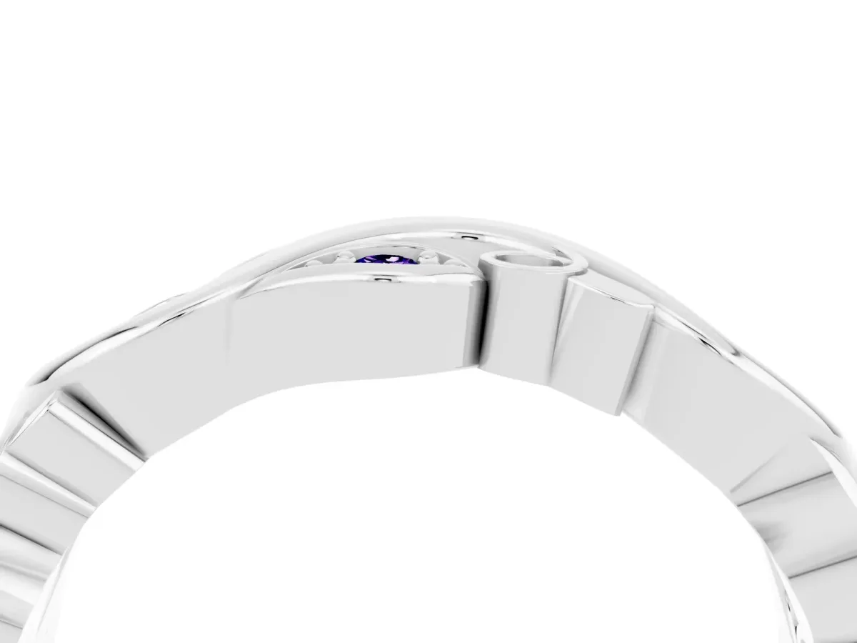 Marquise Tanzanite Vine Eternity Band with Bezel Setting Silver