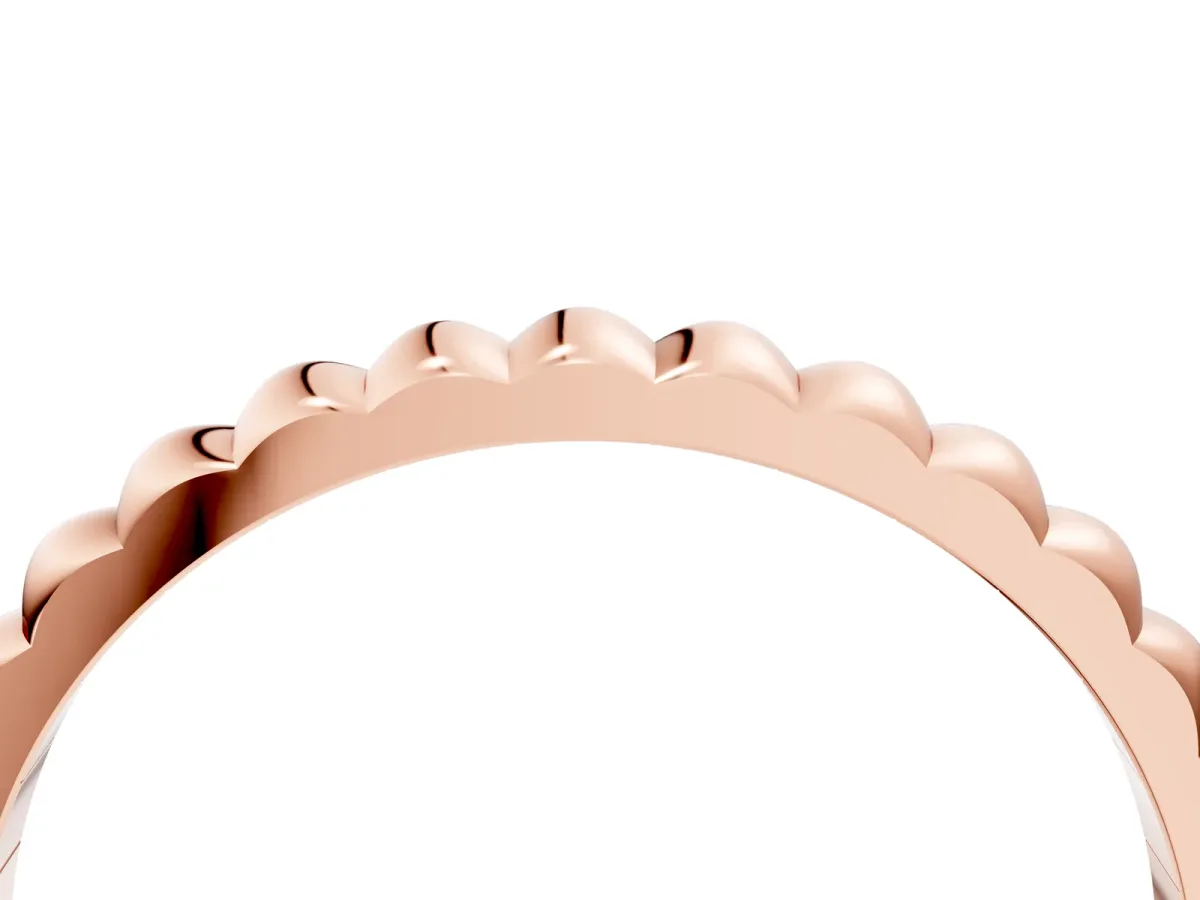 Bezel Set Round Stone Eternity Band Rose gold