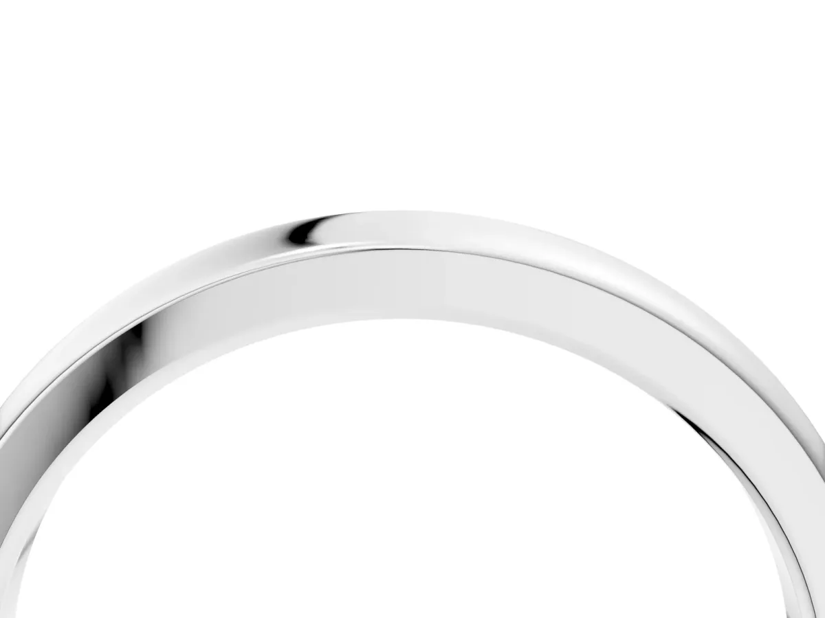 Classic Plain Metal Band Silver