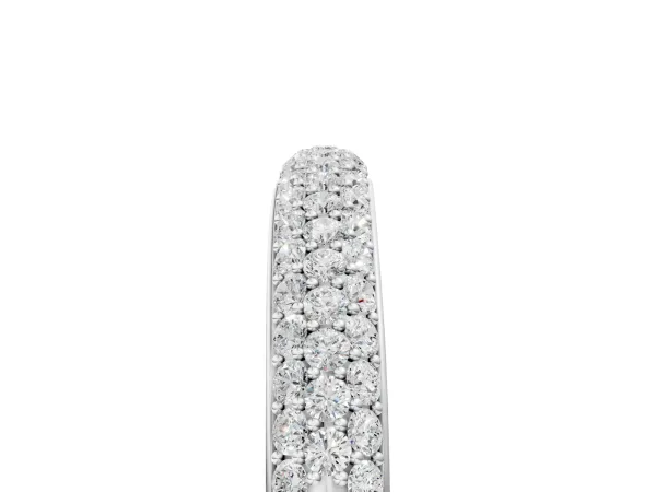 Pavé Round Diamond White Gold Eternity Band Platinum