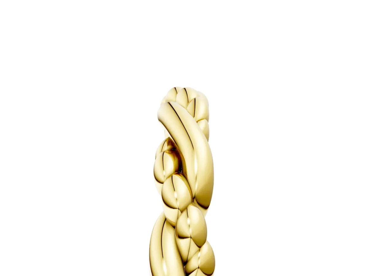 Twisted Rope Solitaire Band Yellow gold