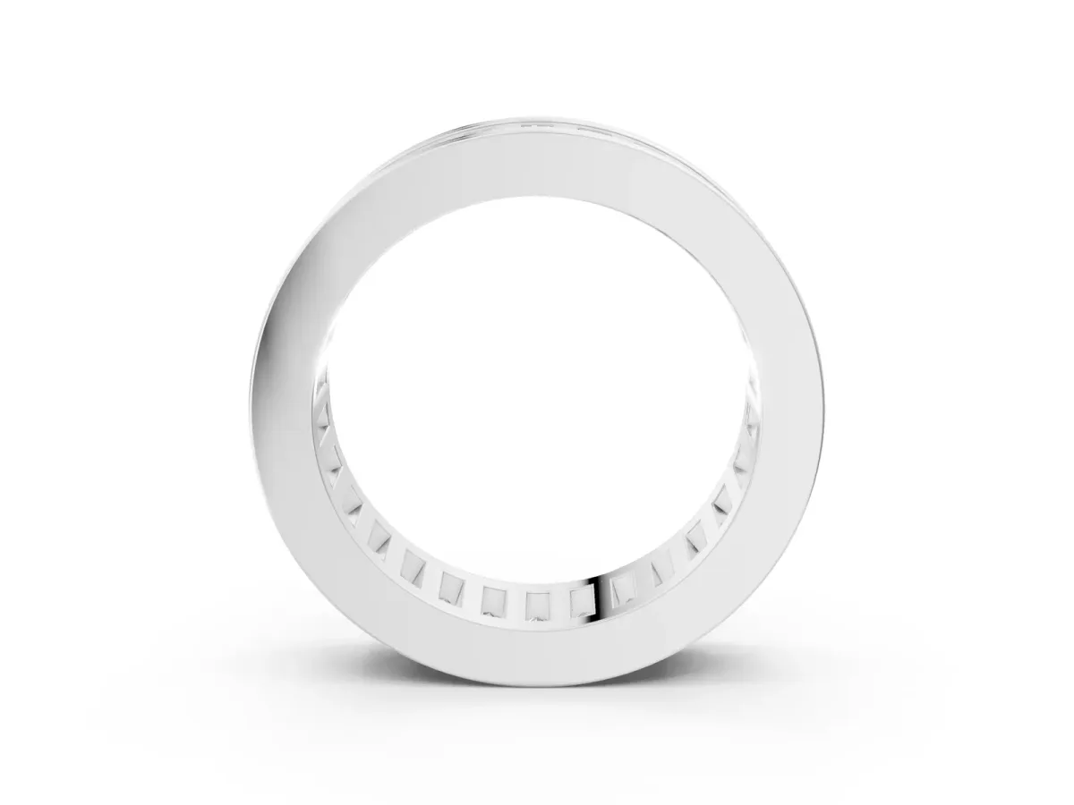 baguette Cut eternity band with channel set Silver