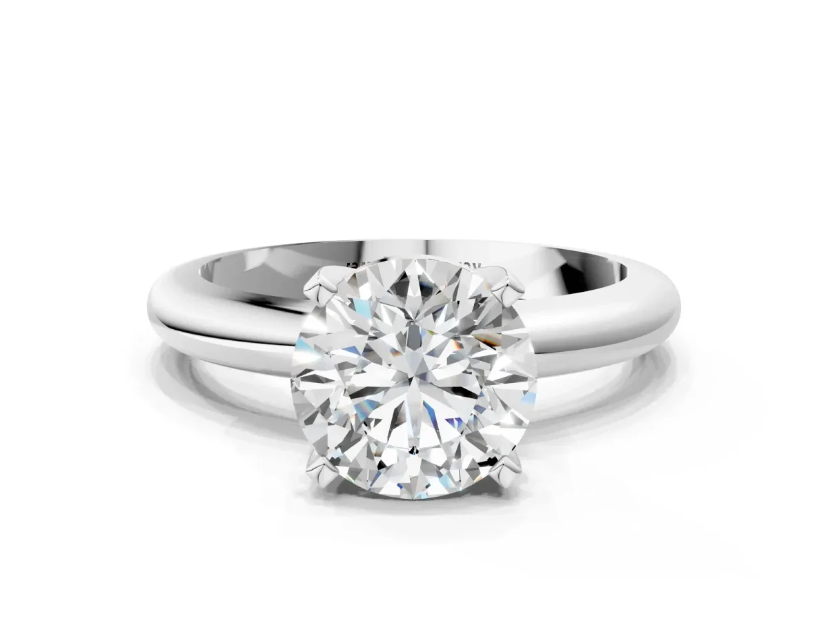 Pavé Round Ruby Twist Band Platinum