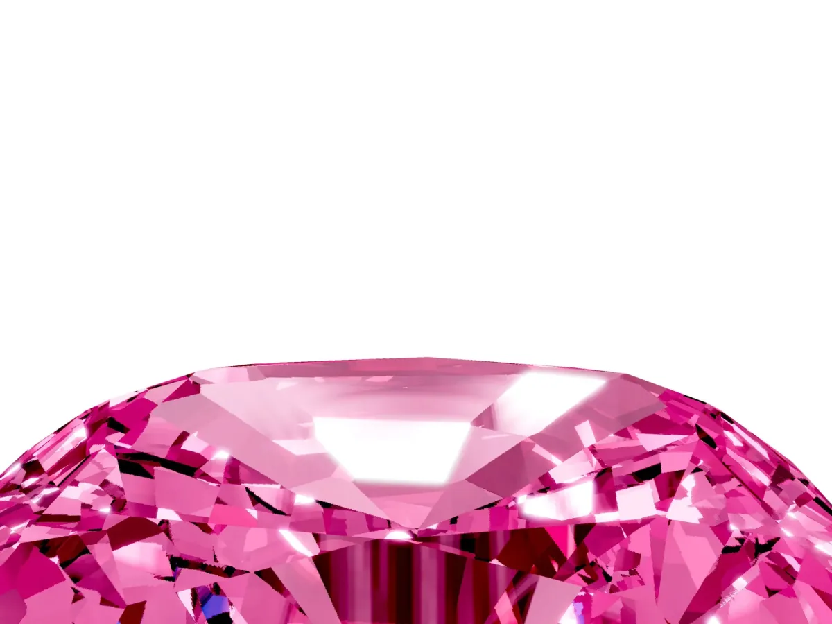 Cushion Cut Pink Sapphire Scattered Round Accent Ring with Prong Setting Platinum
