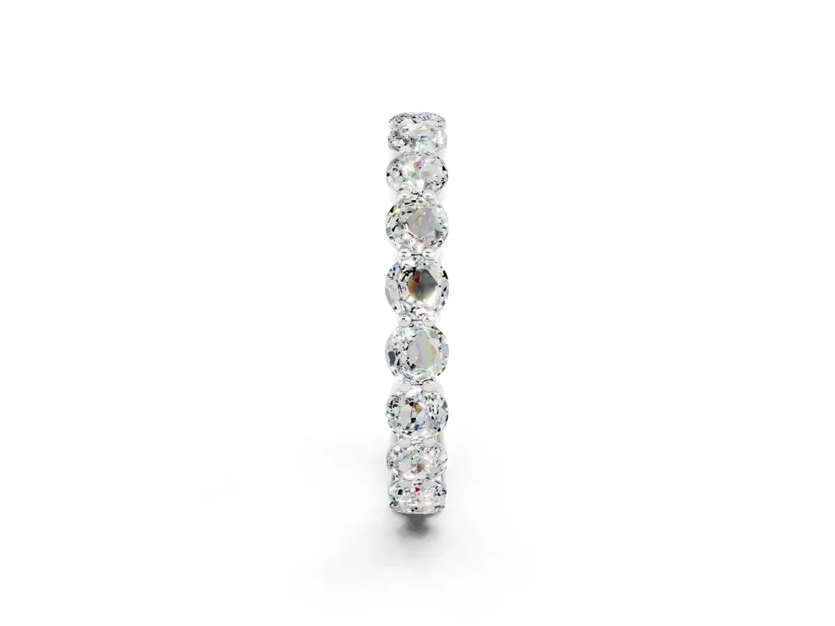 Round Moissanite Eternity Band with U-Prong Setting Platinum